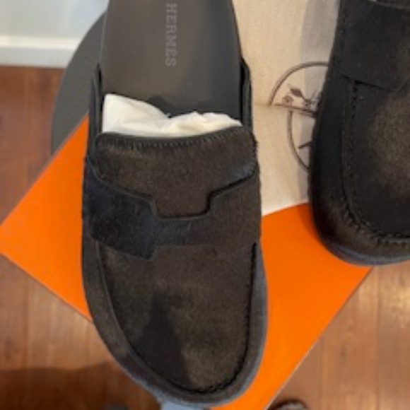 ❌ SOLD!❌ - HERMES- Go Mule in moire calfskin Black- size 38 - Picture 3 of 7